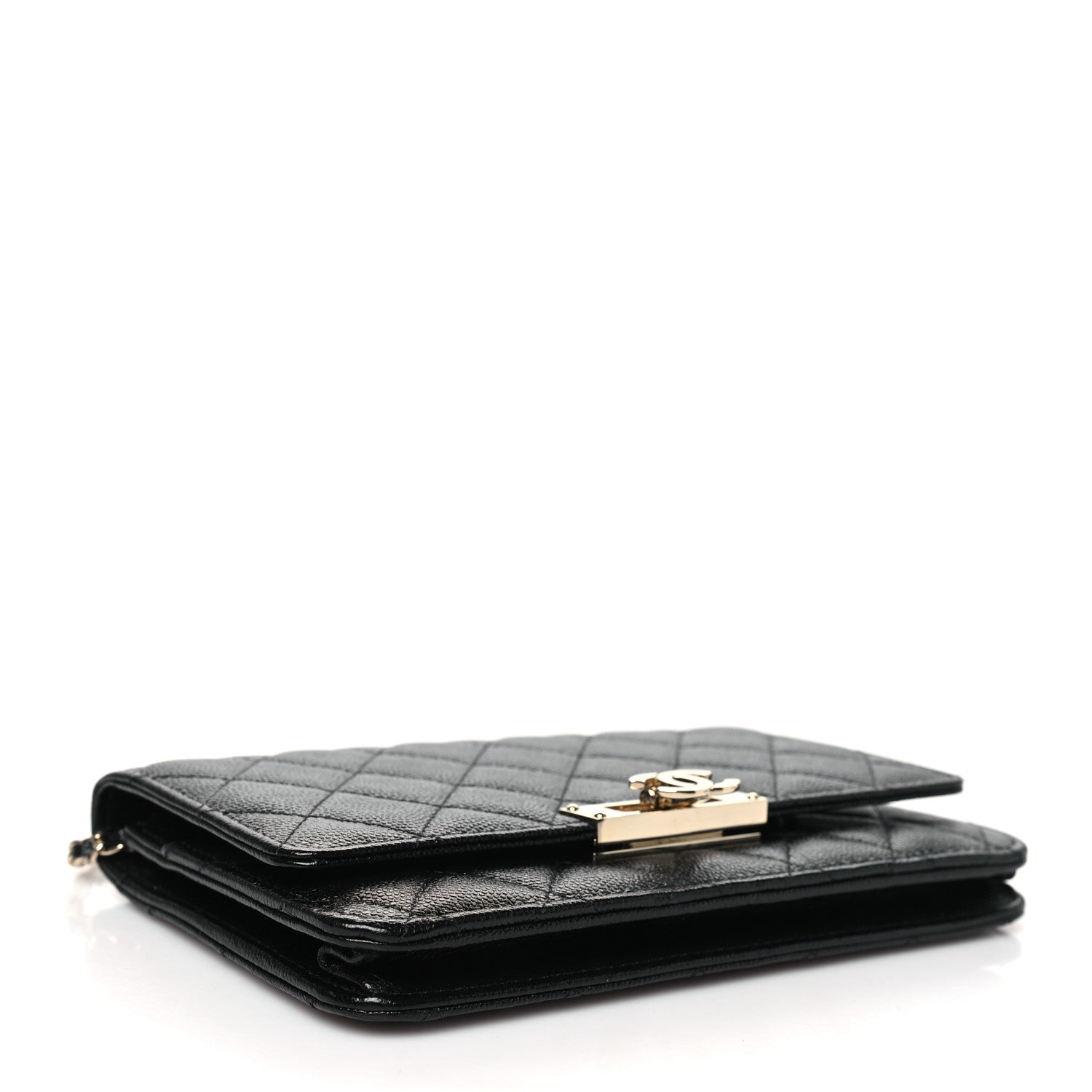 Chanel Caviar Quilted Golden Class Wallet On Chain WOC Black 4 of 12