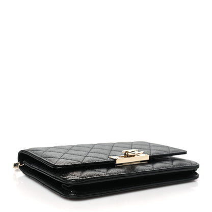 Chanel Caviar Quilted Golden Class Wallet On Chain WOC Black 4 of 12