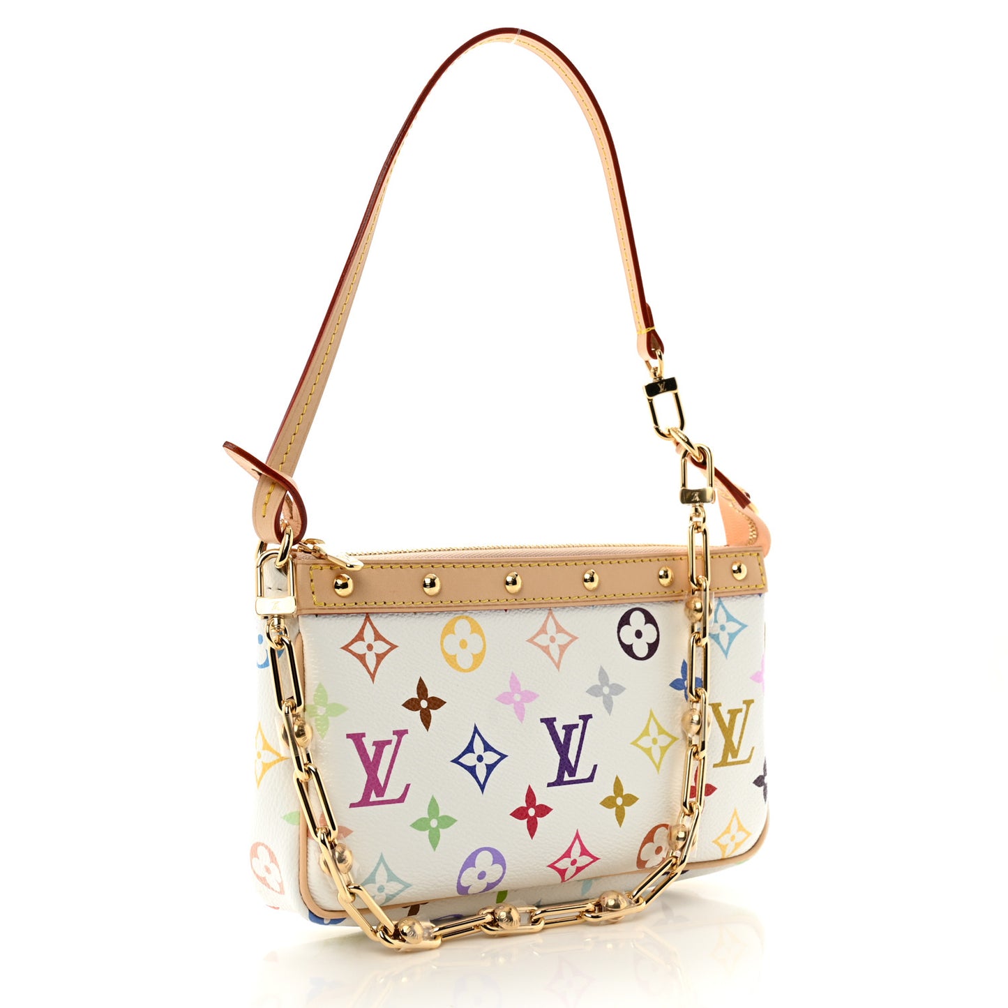 LV X TM Monogram Multicolor Pochette Accessories White