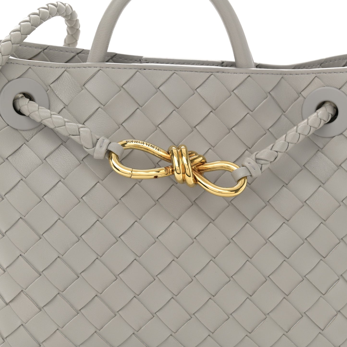 Nappa Intrecciato Small Andiamo Shoulder Bag Sterling