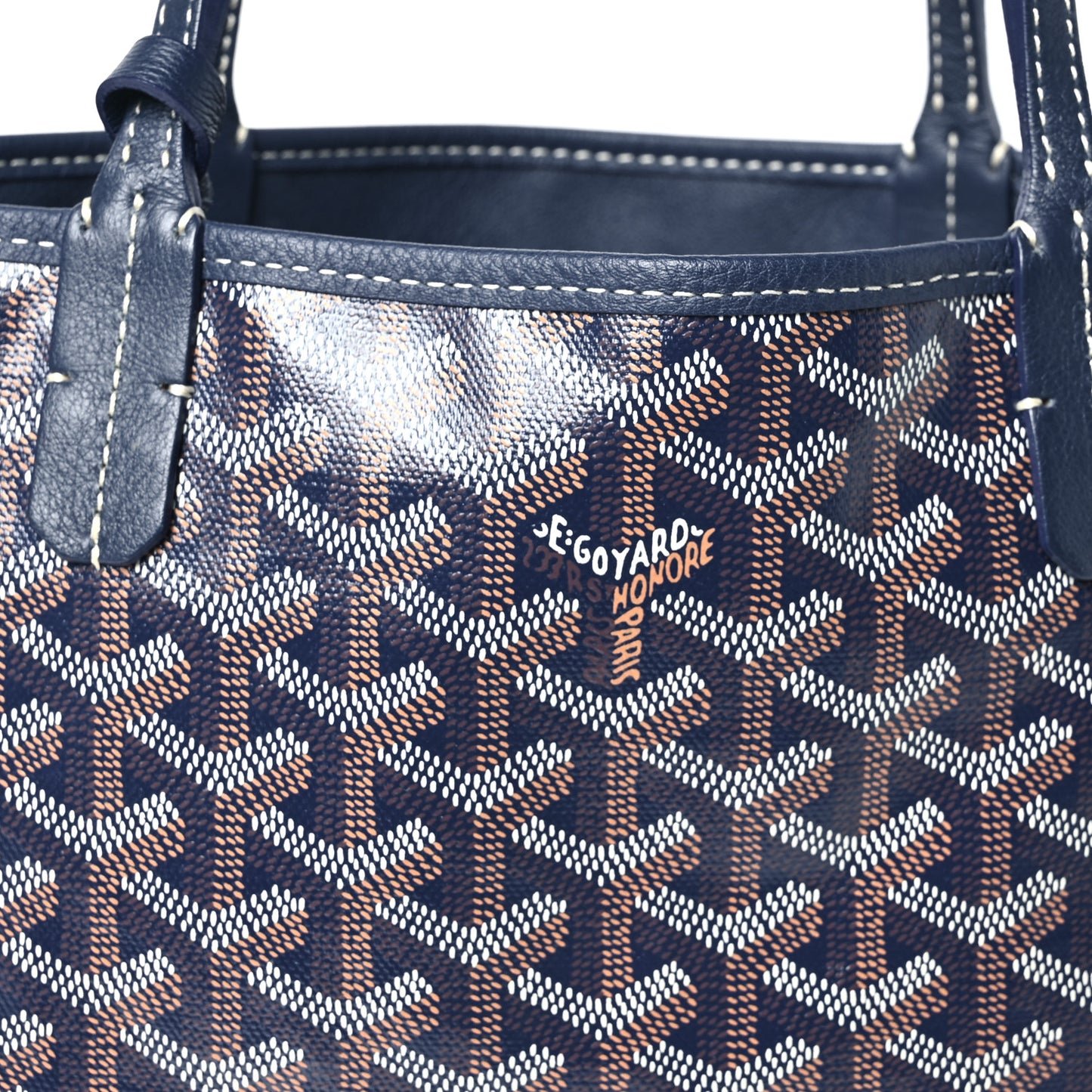 Goyardine Reversible Mini Anjou Navy