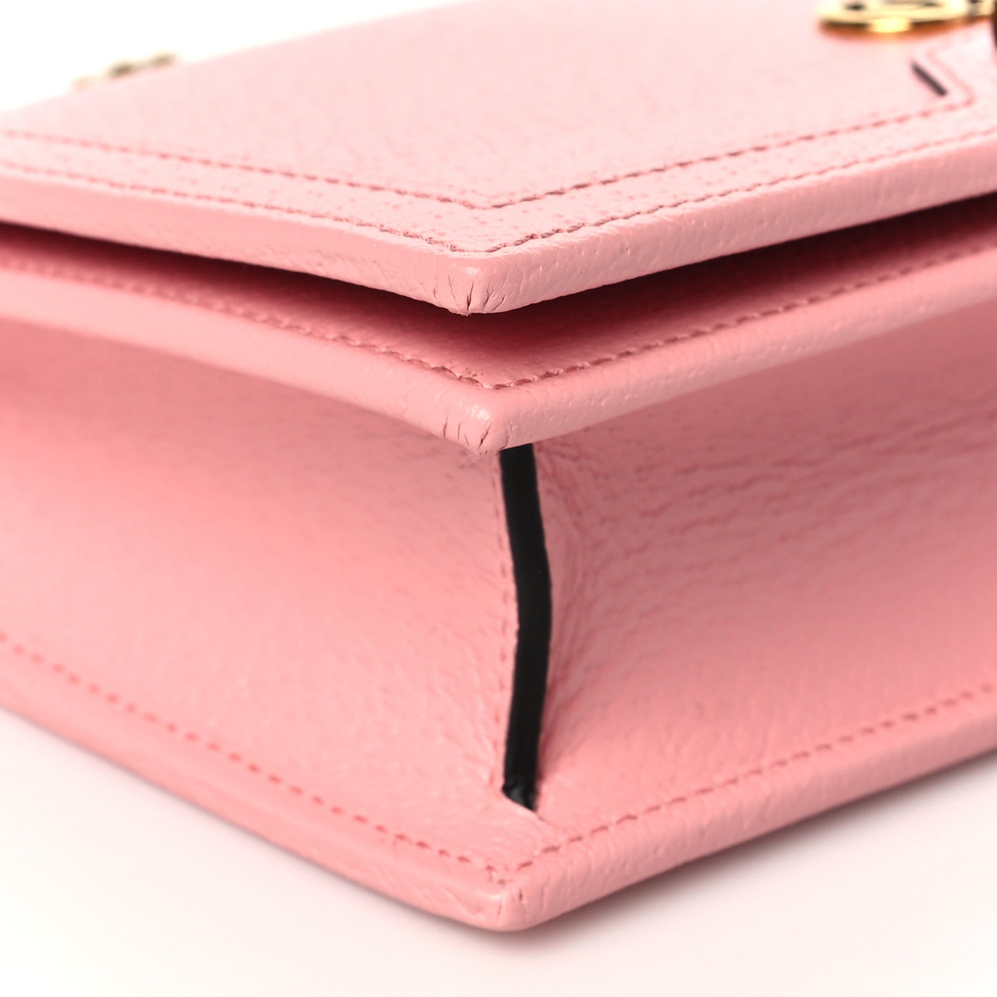 Textured Dollar Calfskin Mini Diana Chain Bag Wild Rose