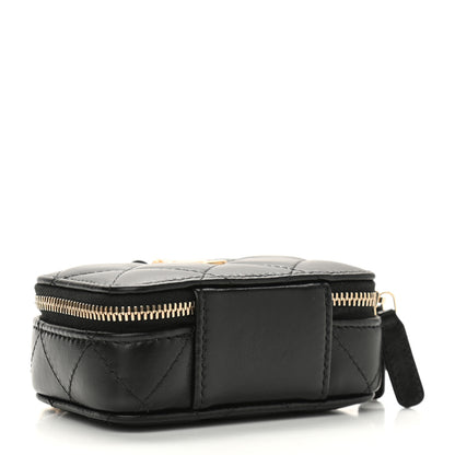 Chanel Lambskin Quilted Mini Lacquered Chain Clutch Black 4 of 11