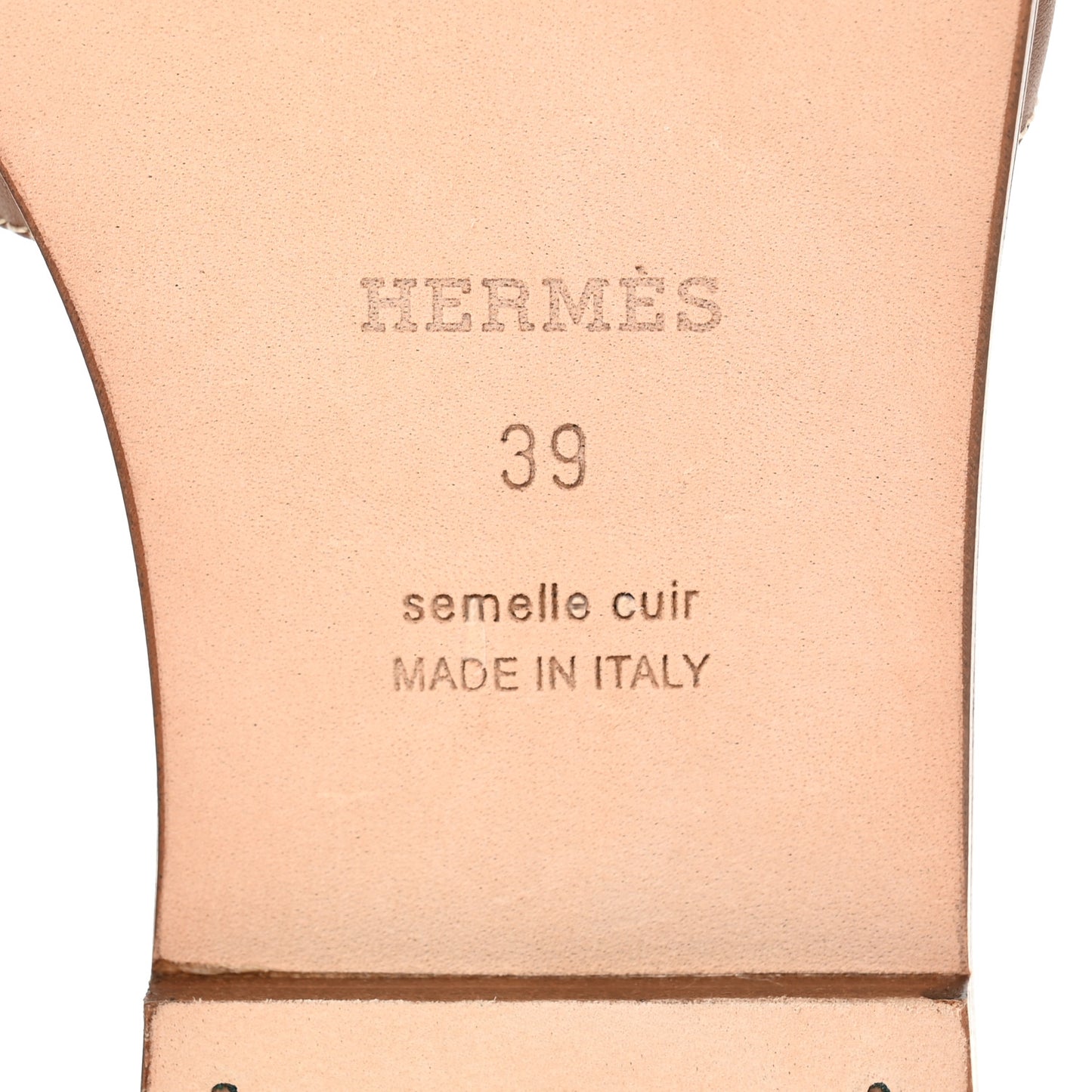 Box Calfskin Oran Sandals 39 Gold