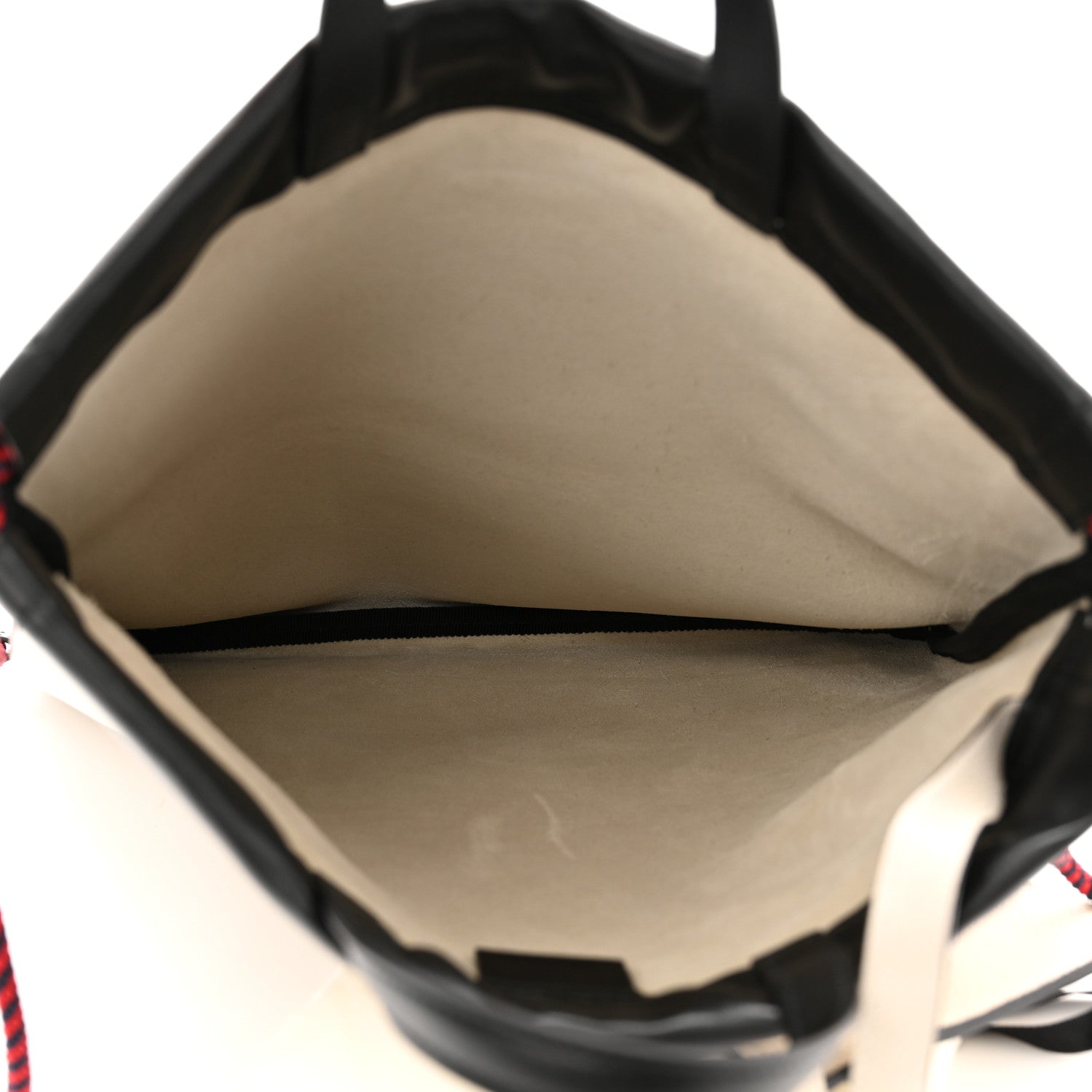 Gucci Calfskin Logo Drawstring Backpack Mystic White 5 of 10