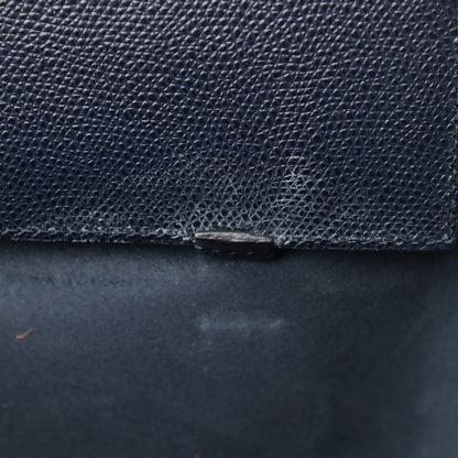 Celine Grained Calfskin Small Vertical Bi-Cabas Navy Terracotta 11 of 12