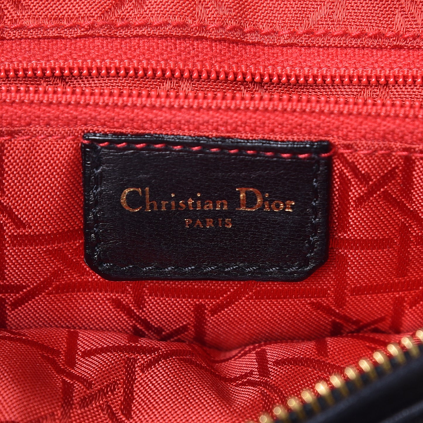 Lambskin Cannage Medium Lady Dior Black