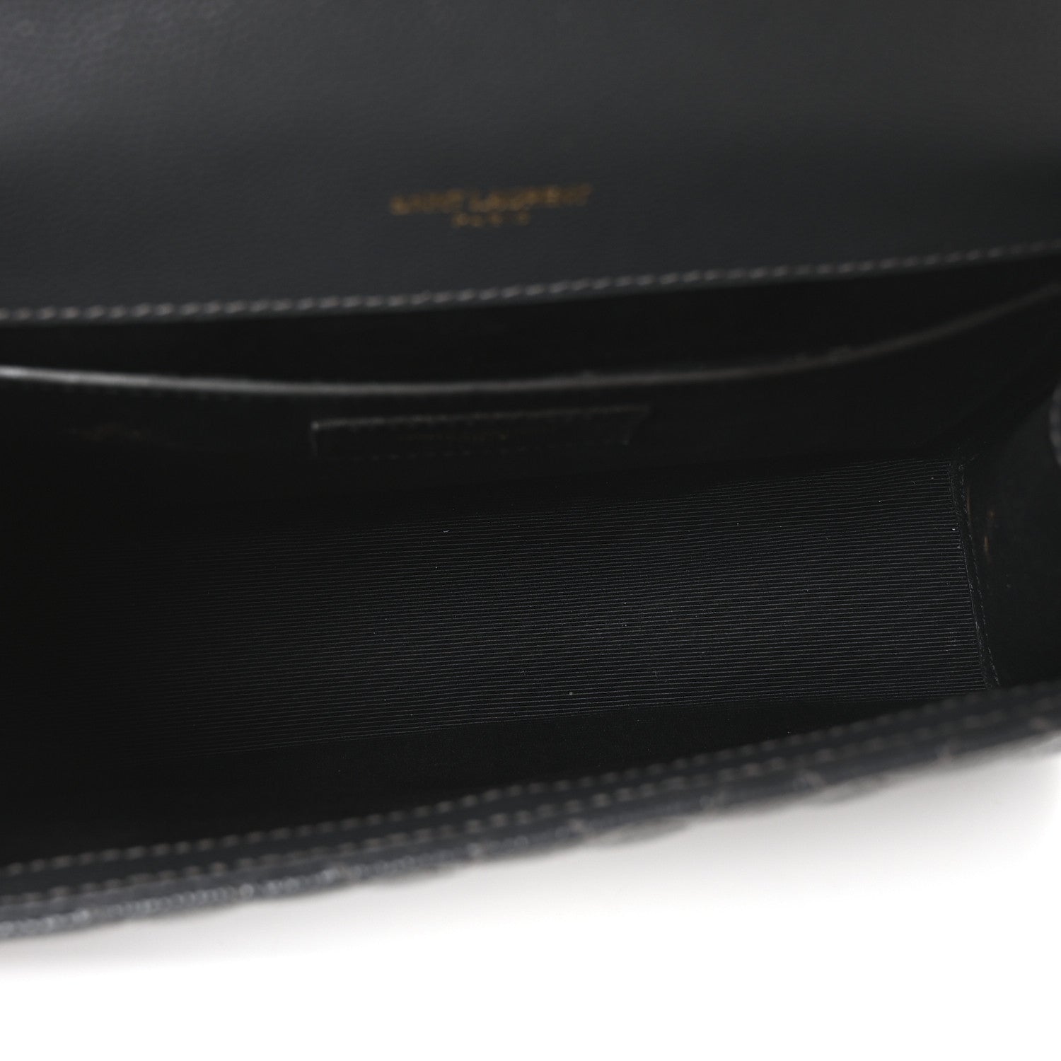 Saint Laurent Grain De Poudre Textured Mixed Matelasse Triquilt Medium Monogram Satchel Dark Smog 5 of 11