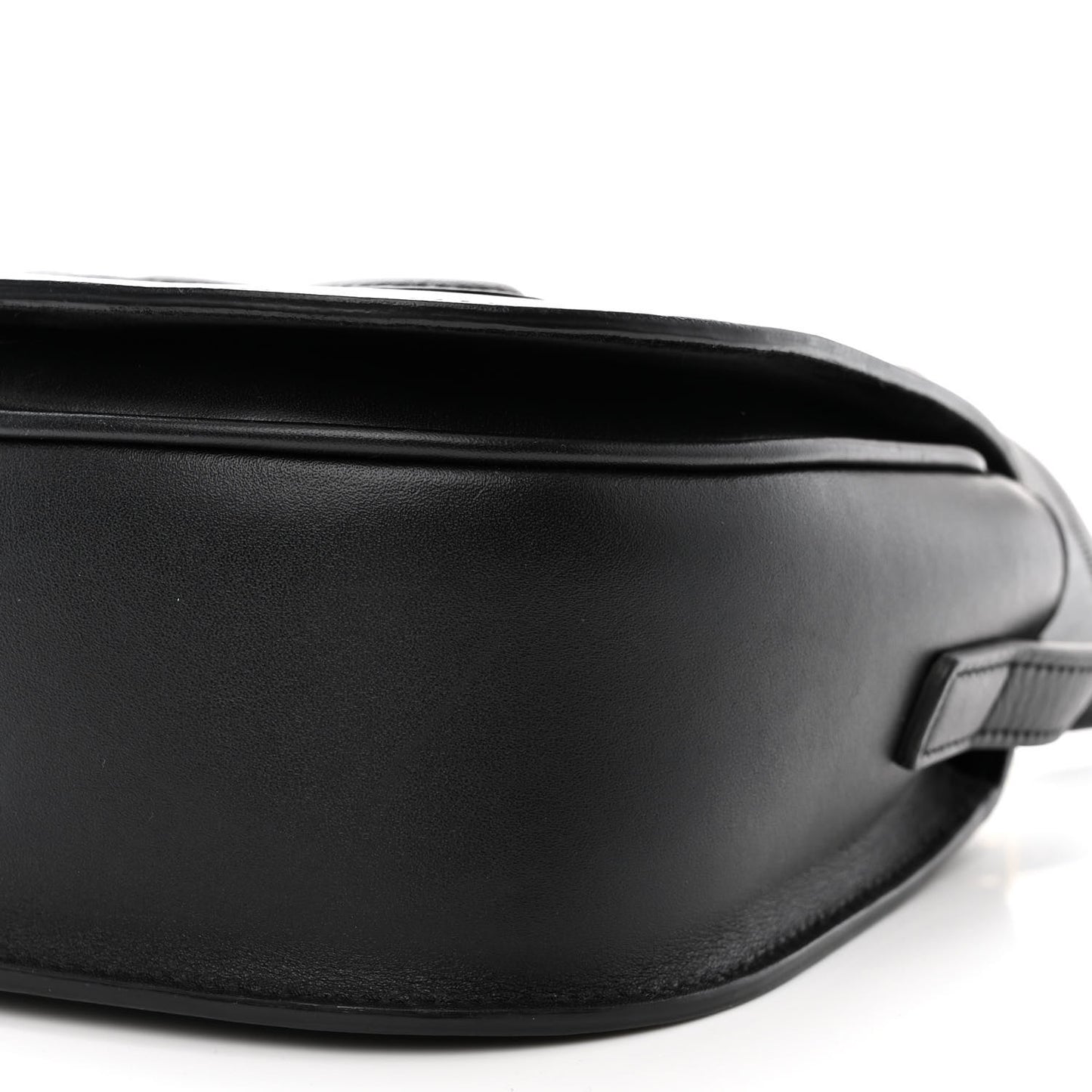 Smooth Calfskin Cuir Triomphe Folco Crossbody Bag Black