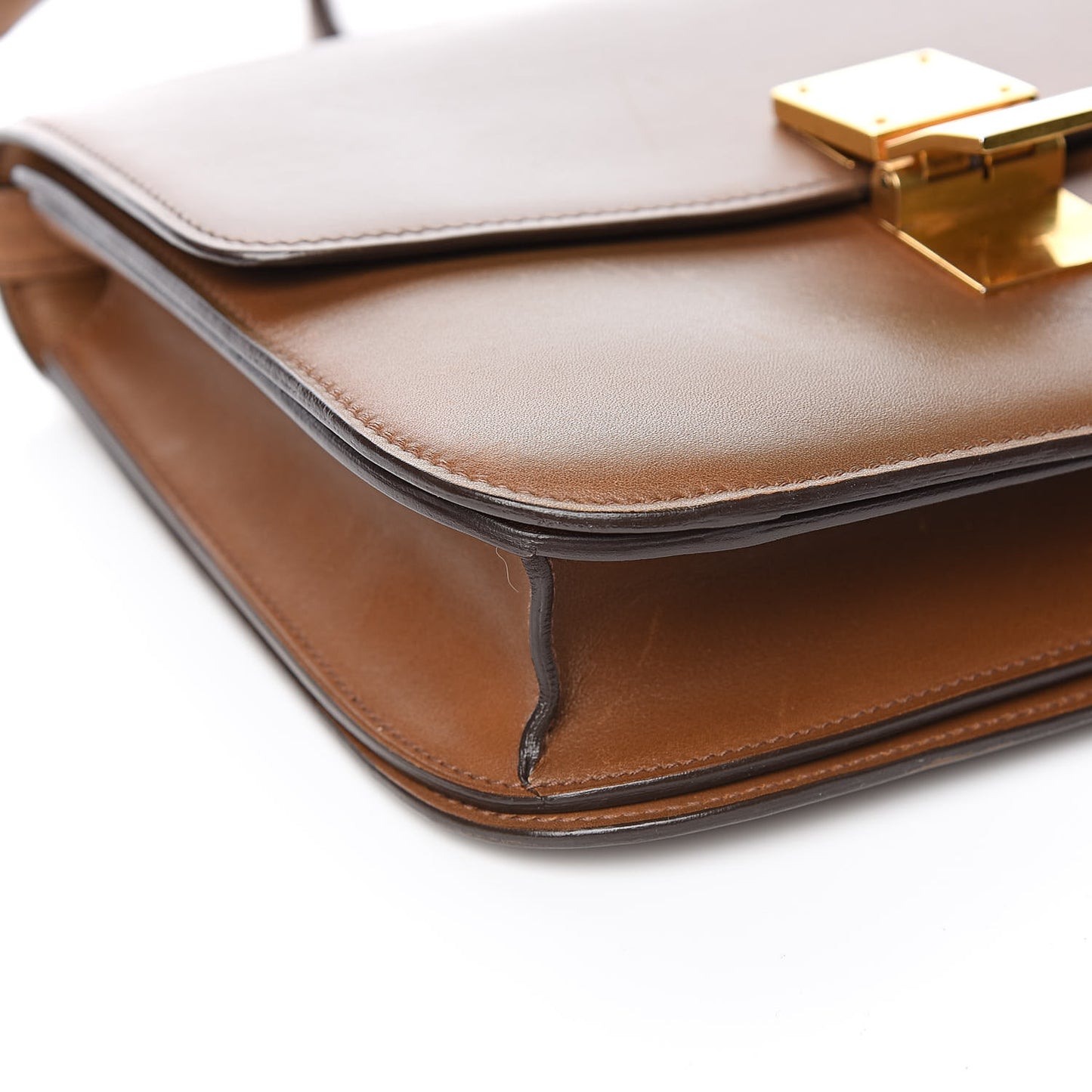 Box Calfskin Medium Classic Box Flap Bag Camel