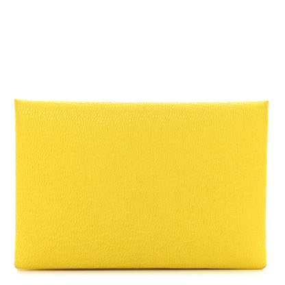 Hermes Chevre Mysore Calvi Card Case Lime 1 of 6