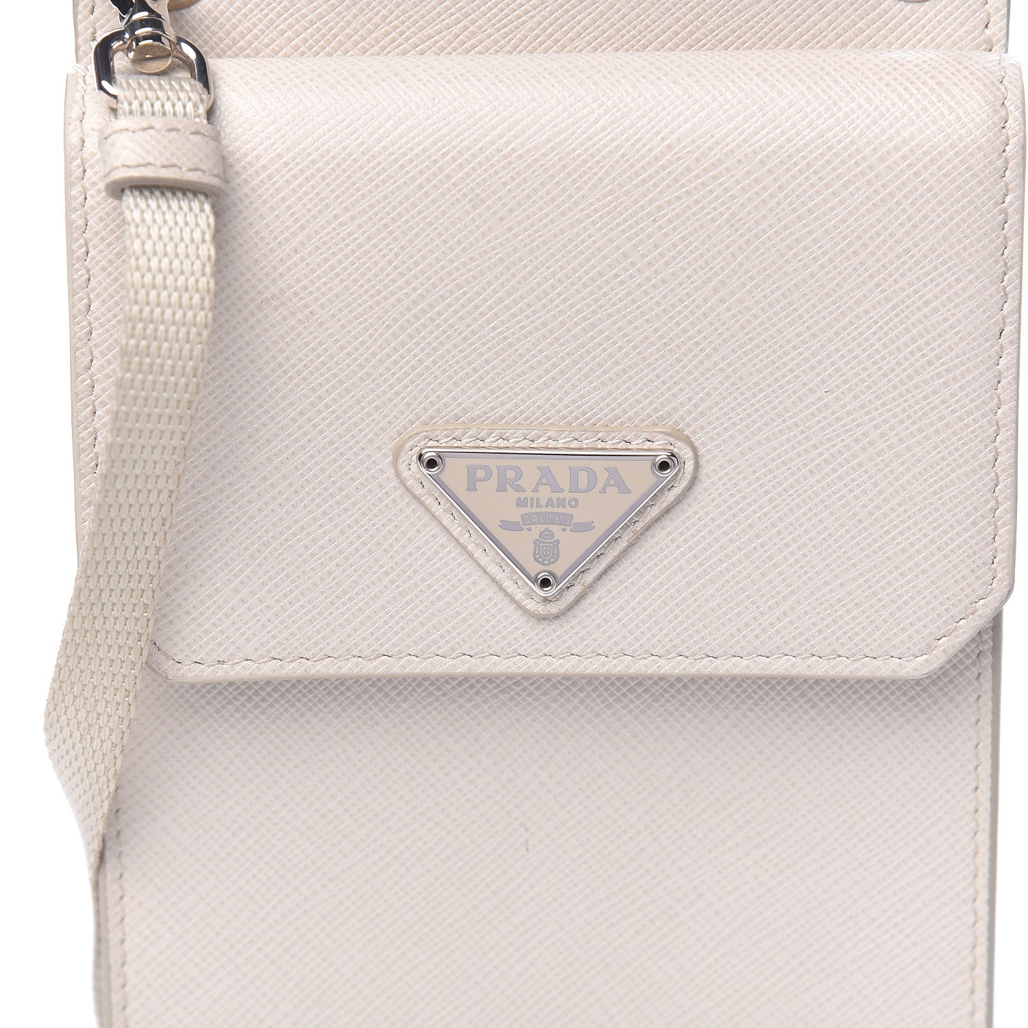 Prada Saffiano Mini Camera Crossbody Bag Talco 8 of 11