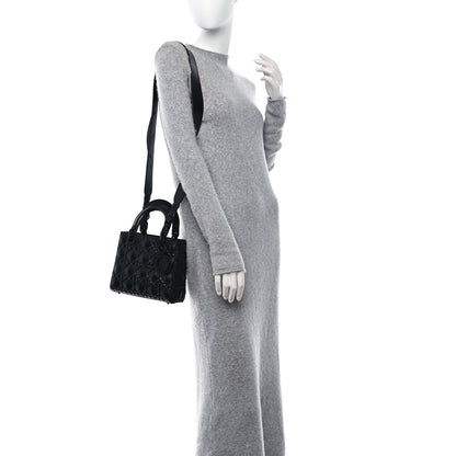 Christian Dior Calfskin Cannage Diamond Small My ABCDior Lady Dior Black 2 of 13