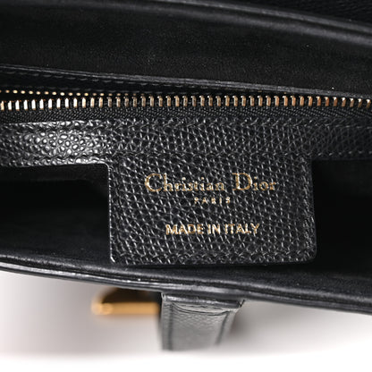 Christian Dior Grained Calfskin Saddle Bag Black 6 of 10