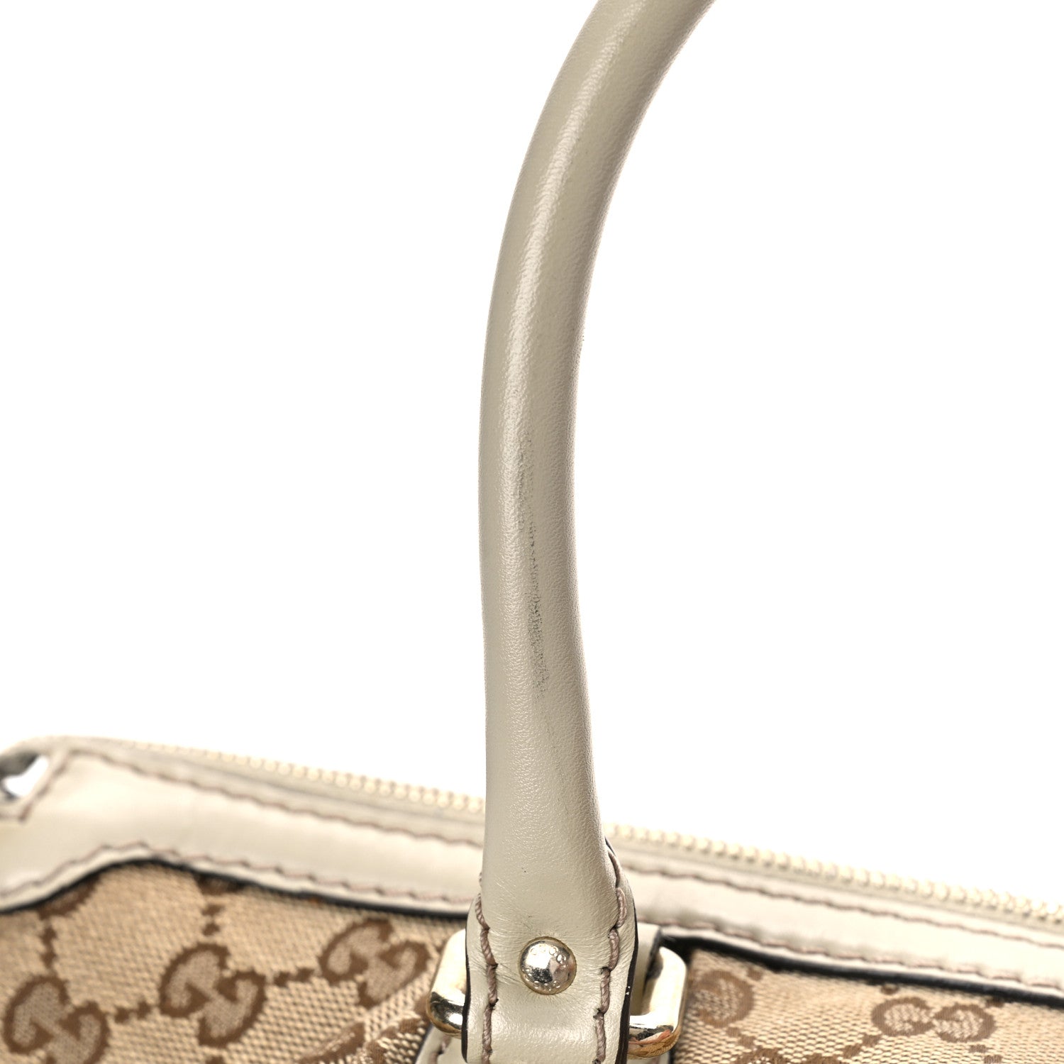 Gucci Monogram Margaux Calfskin Medium Sukey Top Handle Bag Beige Ebony Mystic White 12 of 12
