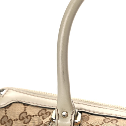 Gucci Monogram Margaux Calfskin Medium Sukey Top Handle Bag Beige Ebony Mystic White 12 of 12