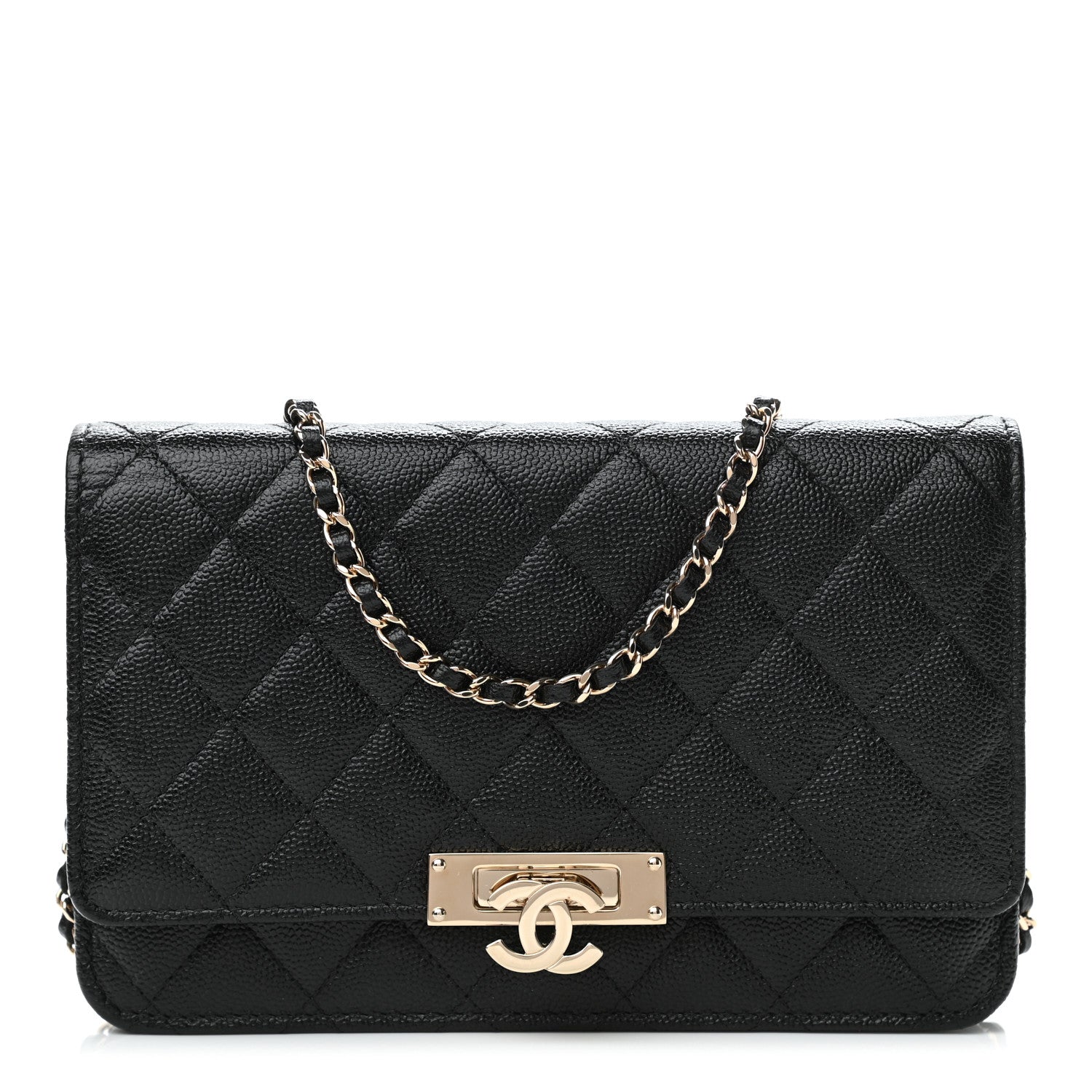 Chanel Caviar Quilted Golden Class Wallet On Chain WOC Black 1 of 11
