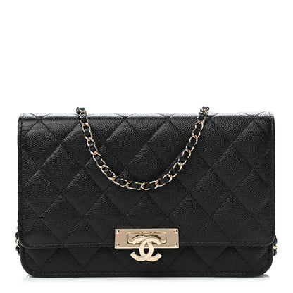 Chanel Caviar Quilted Golden Class Wallet On Chain WOC Black 1 of 11