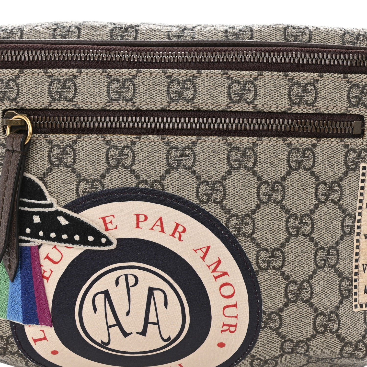 Gucci GG Supreme Monogram Courrier Belt Bag Beige New Acero 8 of 10