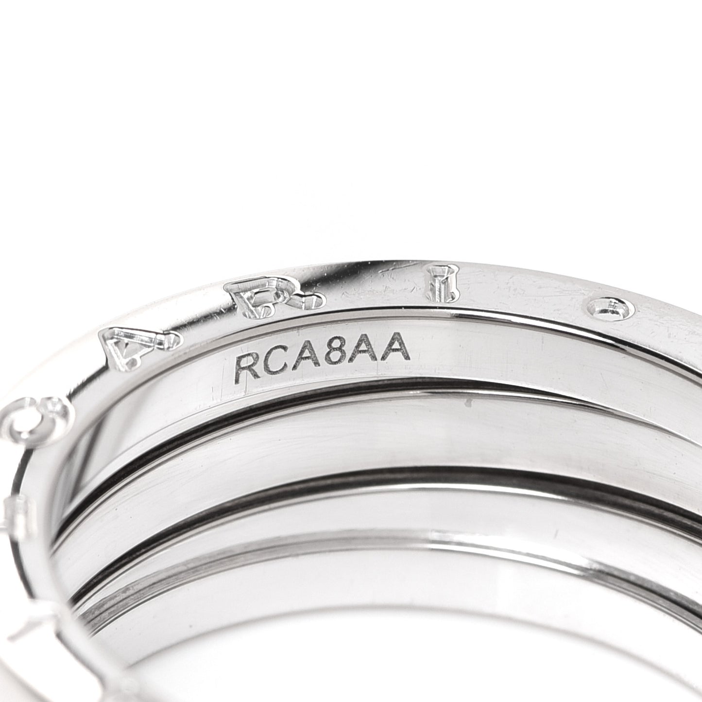 18K White Gold B.Zero1 Three-Band Ring 58 8.25