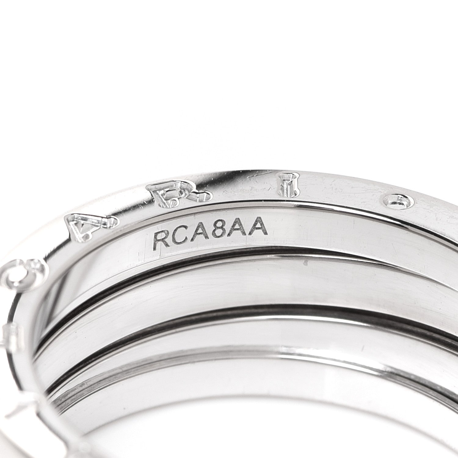 Bulgari 18K White Gold B.Zero1 Three-Band Ring 58 8.25 5 of 5