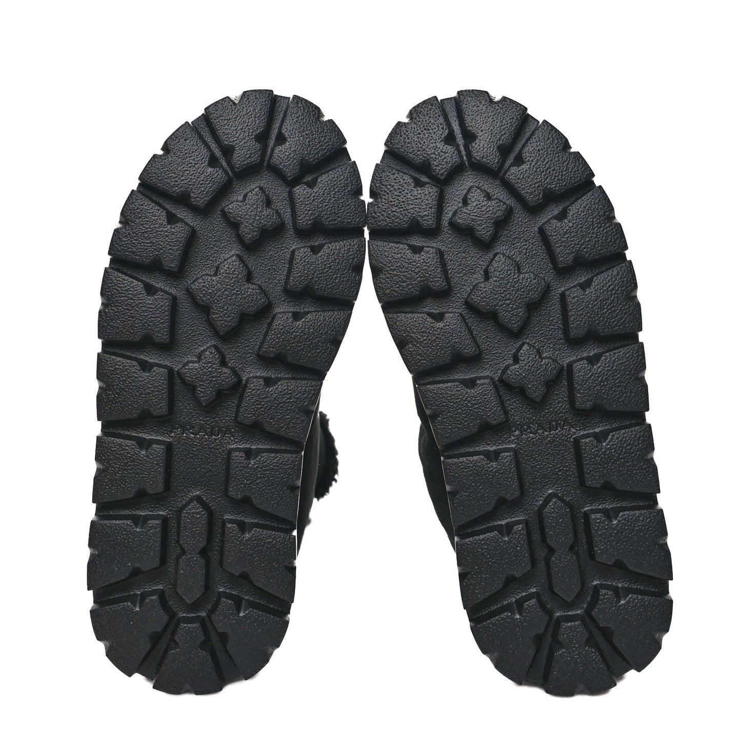 Shearling Triangle Logo Drawcord 20mm Ankle Boots 36.5 Black