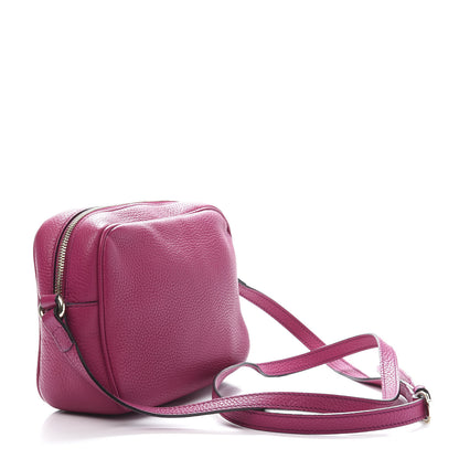 Gucci Pebbled Calfskin Small Soho Disco Bag Bright Bougainvillea 3 of 15