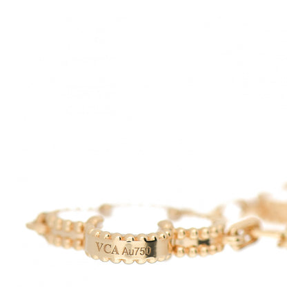 Van Cleef & Arpels 18K Yellow Gold Rock Crystal 5 Motifs Vintage Alhambra Bracelet 3 of 3