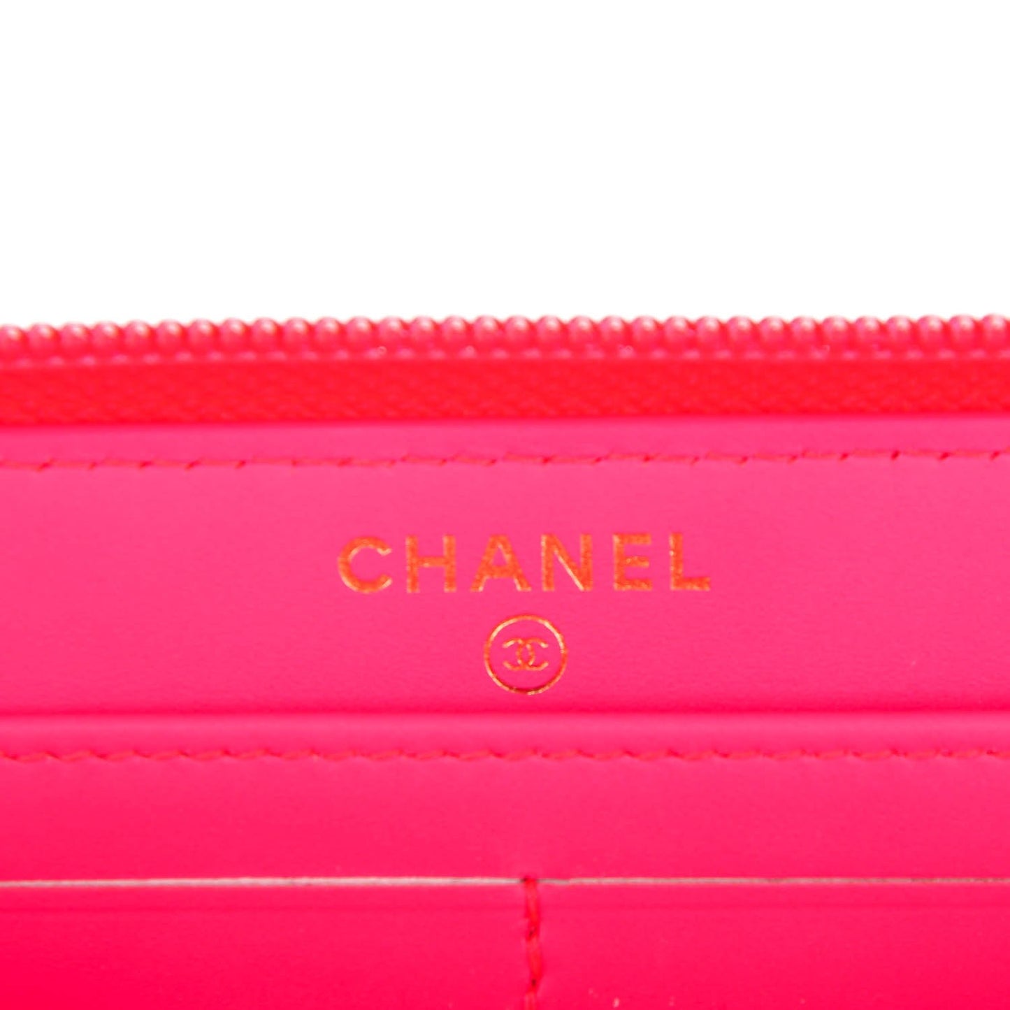 Patent Quilted Boy Zip Around Wallet Pink