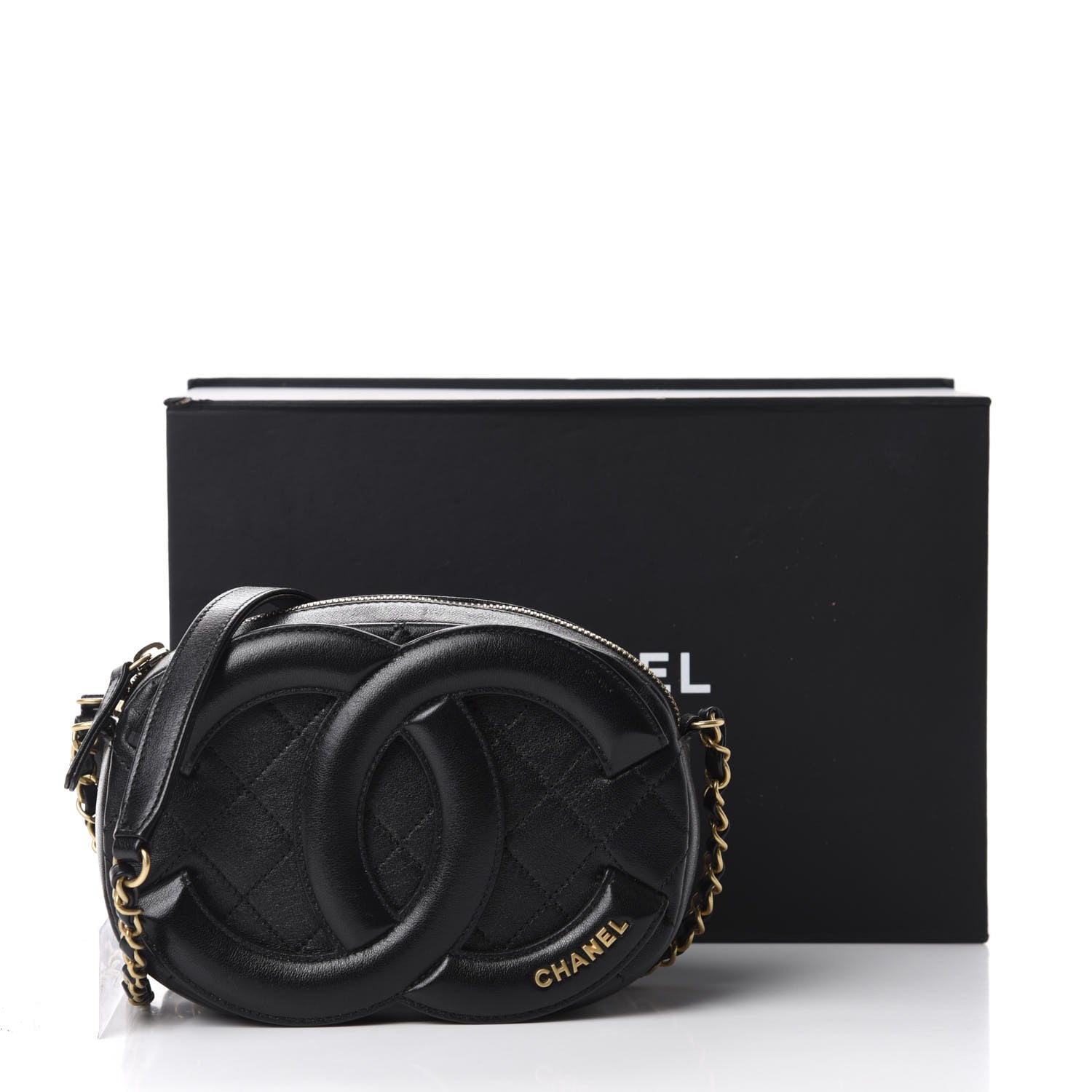 Chanel Lambskin Quilted Coco Midnight Camera Case Black 11 of 11