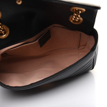 Gucci Calfskin Matelasse Mini GG Marmont Shoulder Bag Black 5 of 14