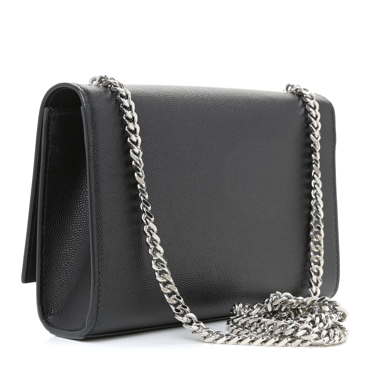 Saint Laurent Grain De Poudre Small Monogram Kate Satchel Black 3 of 10