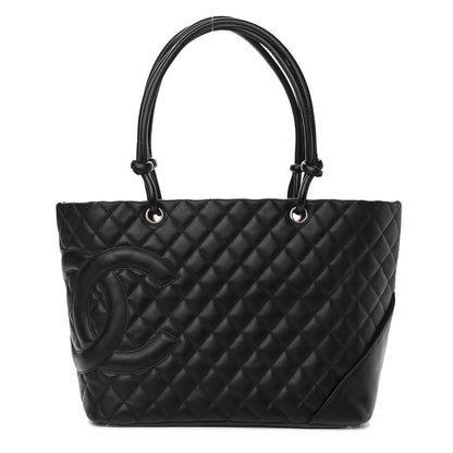 Chanel Calfskin Quilted Large Cambon Tote Black 2 of 13