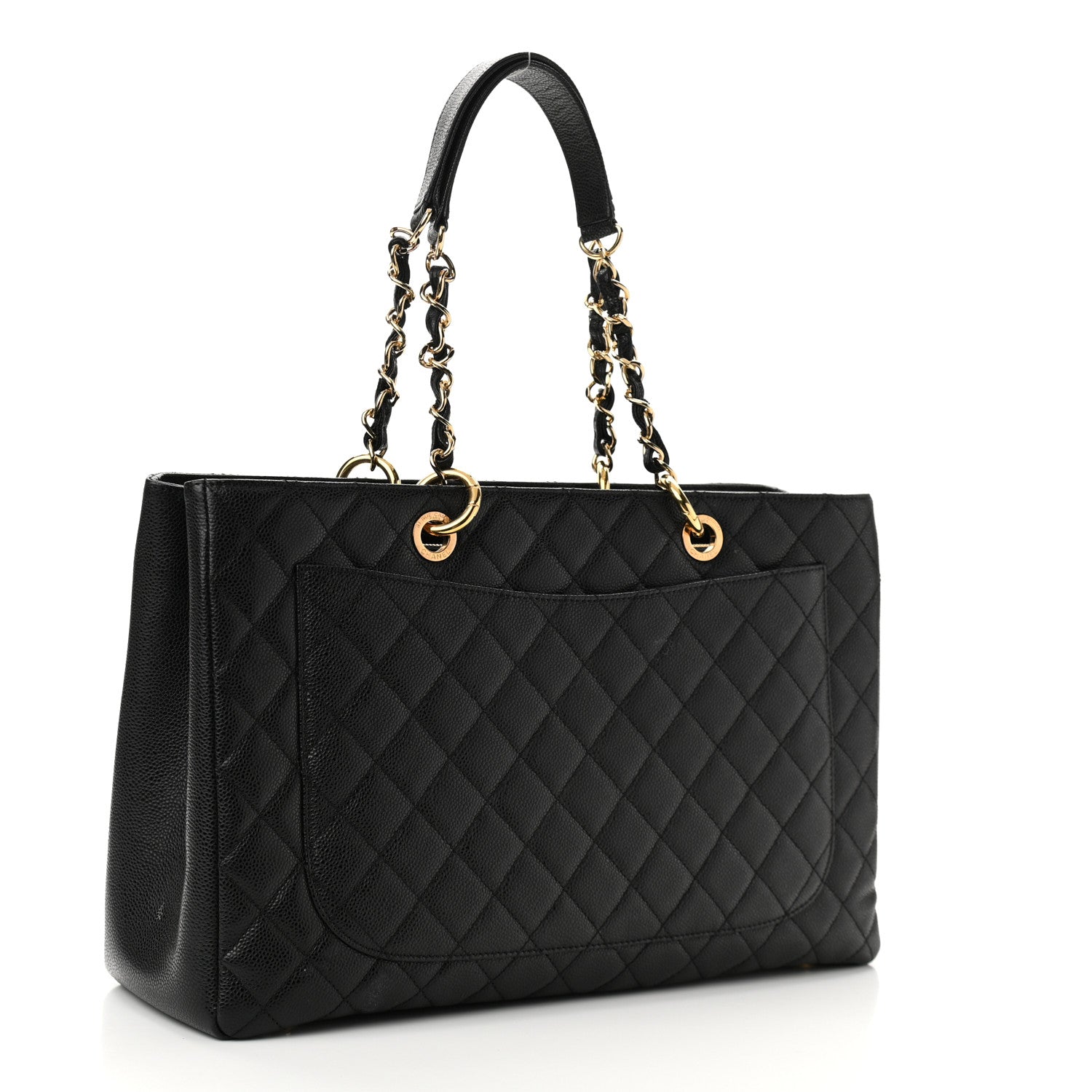 Chanel Caviar Quilted XL Grand Shopping Tote GST Black 3 of 17