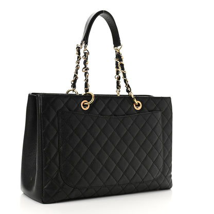 Chanel Caviar Quilted XL Grand Shopping Tote GST Black 3 of 17