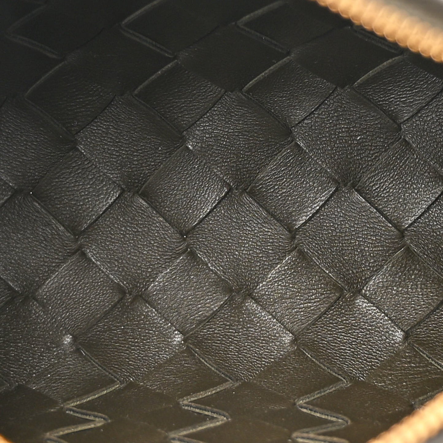 Polished Nappa Intrecciato Knot Mini Loop Camera Bag Kaki