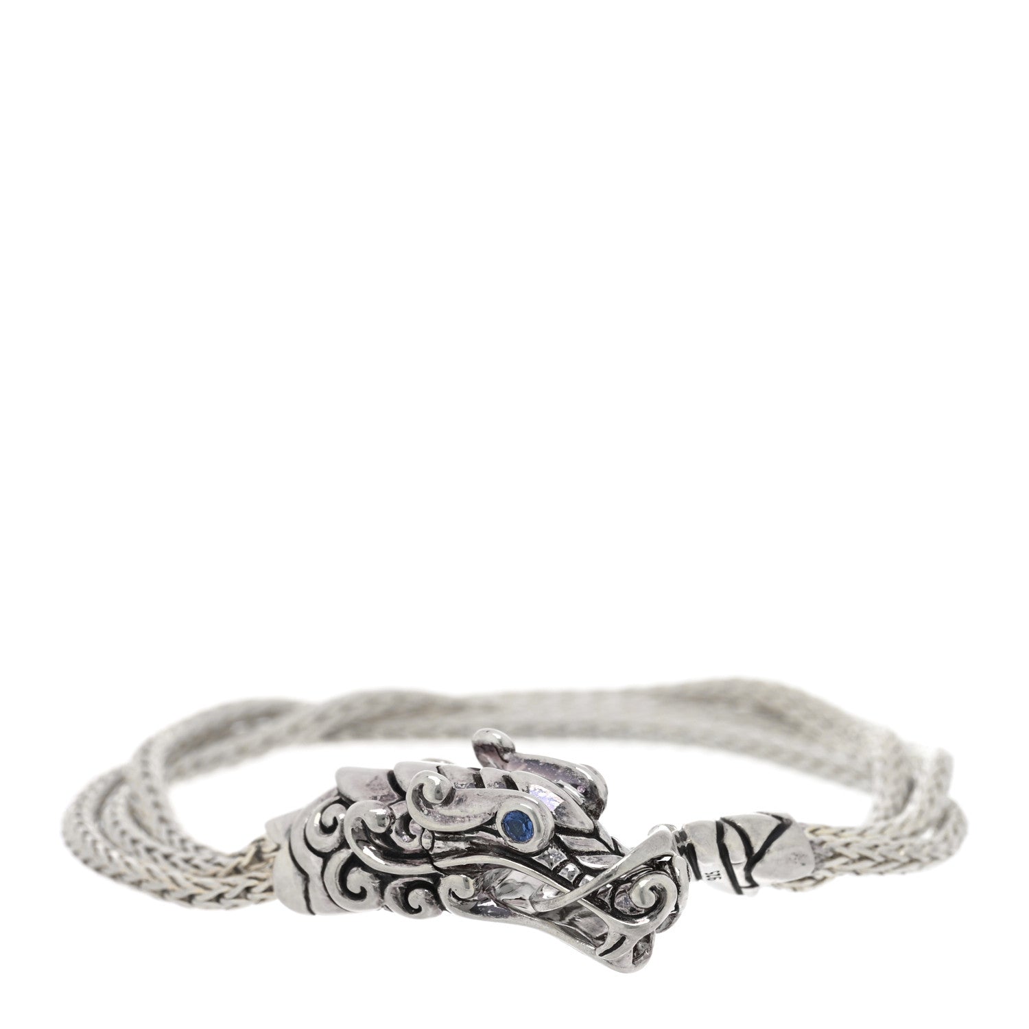 John Hardy Sterling Silver Blue Sapphire Naga Dragon Multi Strand Bracelet 1 of 3