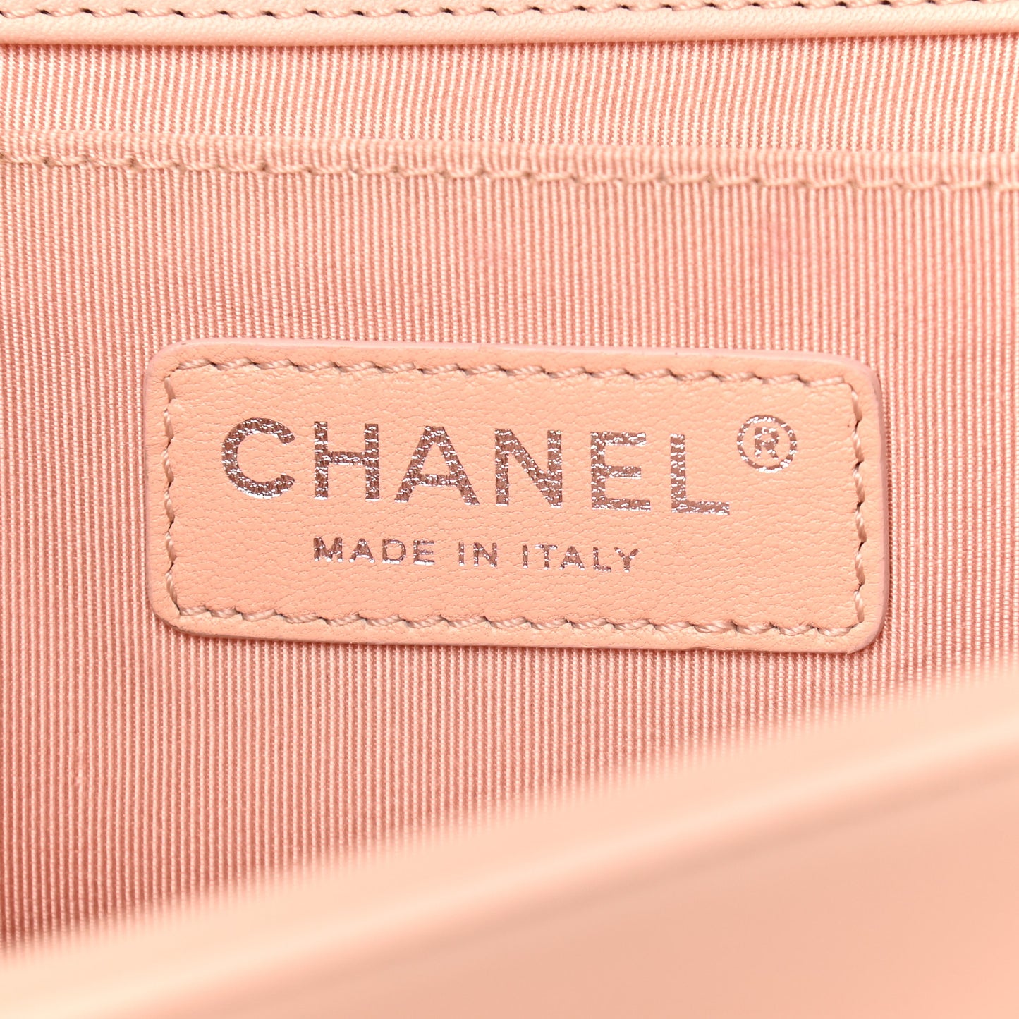 Lambskin Quilted Small Boy Flap Light Pink