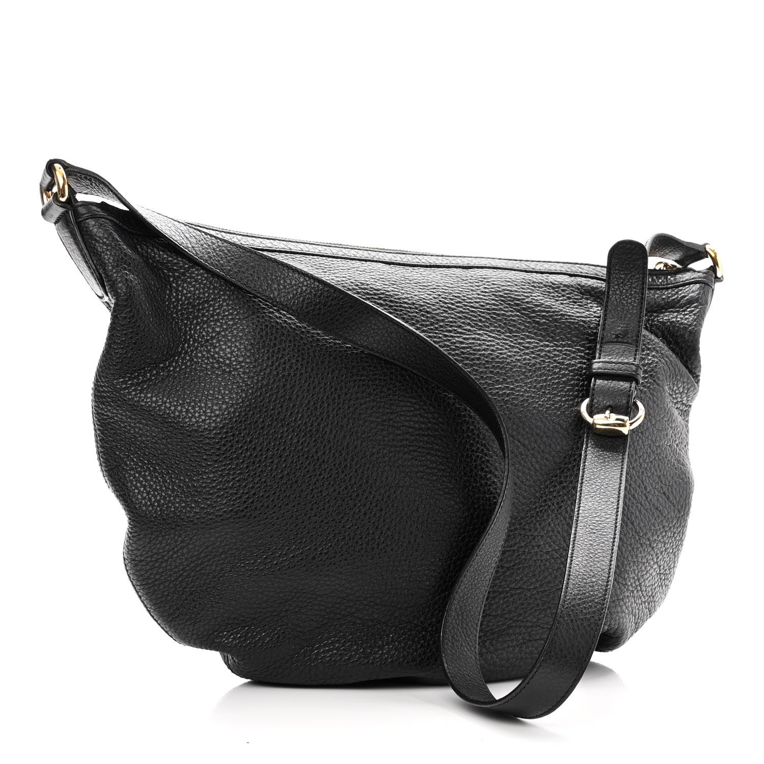 Gucci Pebbled Calfskin Medium Soho Hobo Black 3 of 11