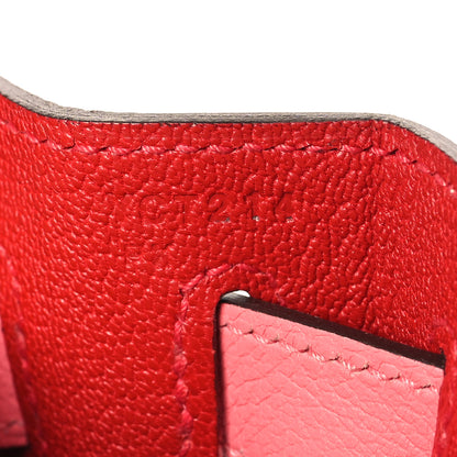 Hermes Evercolor Verso Kelly Retourne 28 Rose D'ete Rouge Exotique 7 of 10