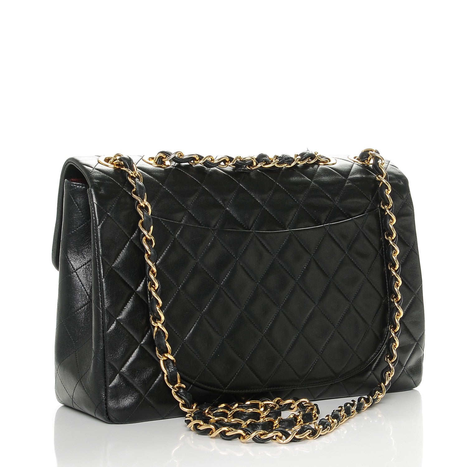 Chanel Lambskin Quilted XL Jumbo Single Flap Black 3 of 9