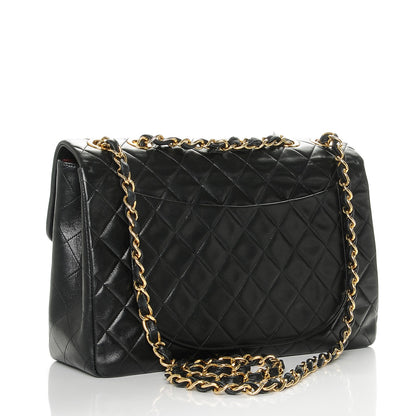 Chanel Lambskin Quilted XL Jumbo Single Flap Black 3 of 9