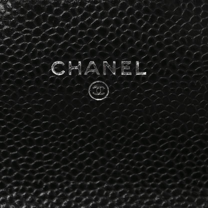 Chanel Caviar Quilted Large Gusset Flap Wallet Black 6 of 12