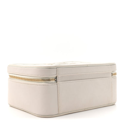 Chanel Caviar Quilted Large CC Filigree Vanity Case White 5 of 13