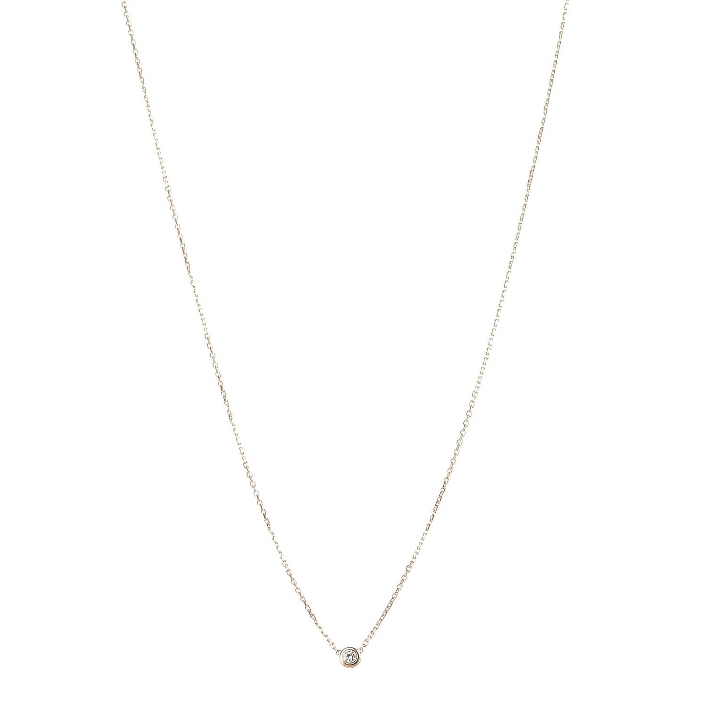 18K Yellow Gold Diamond XS D'Amour Pendant Necklace