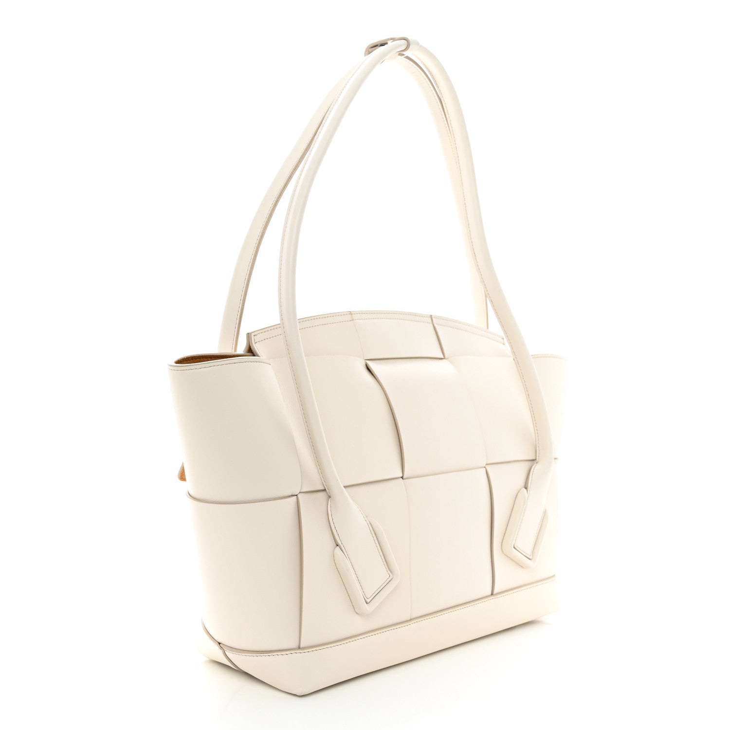 Bottega Veneta Calfskin Maxi Intrecciato Medium Arco White 2 of 12