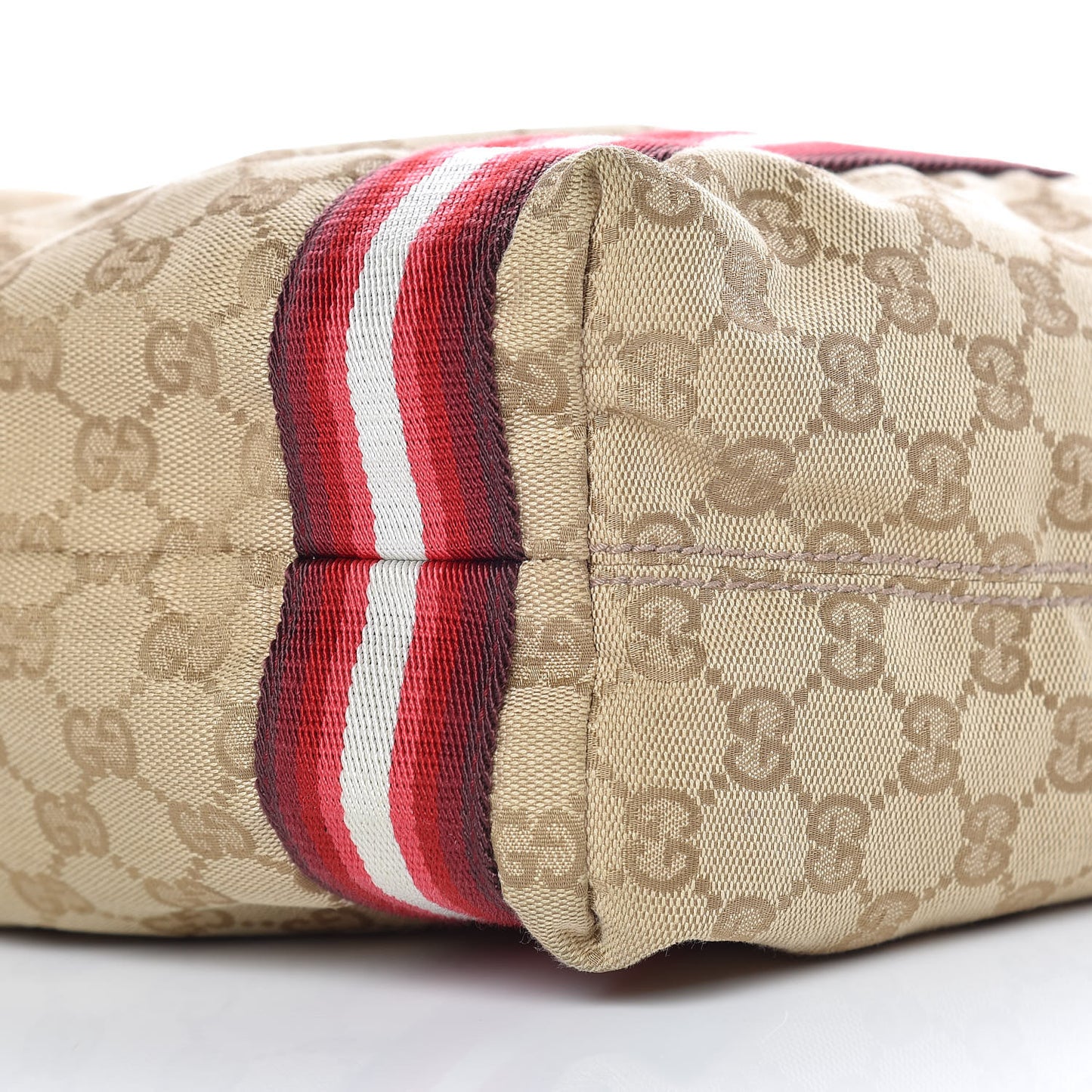 GG Monogram Medium Web Handle Vertical Tote Red