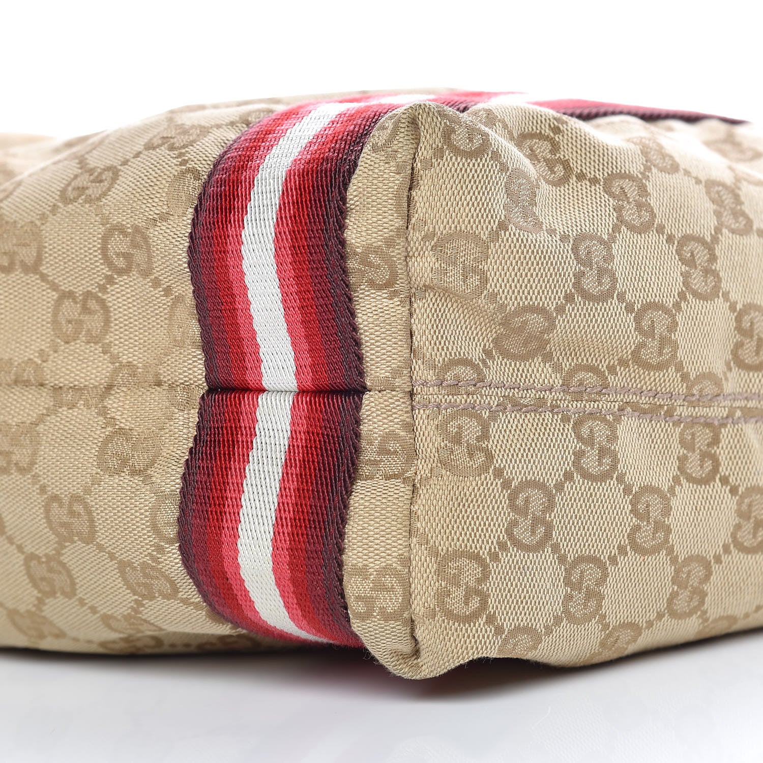 Gucci GG Monogram Medium Web Handle Vertical Tote Red 6 of 11