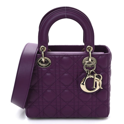 Christian Dior Lambskin Cannage Small My ABCDior Lady Dior Purple 1 of 10