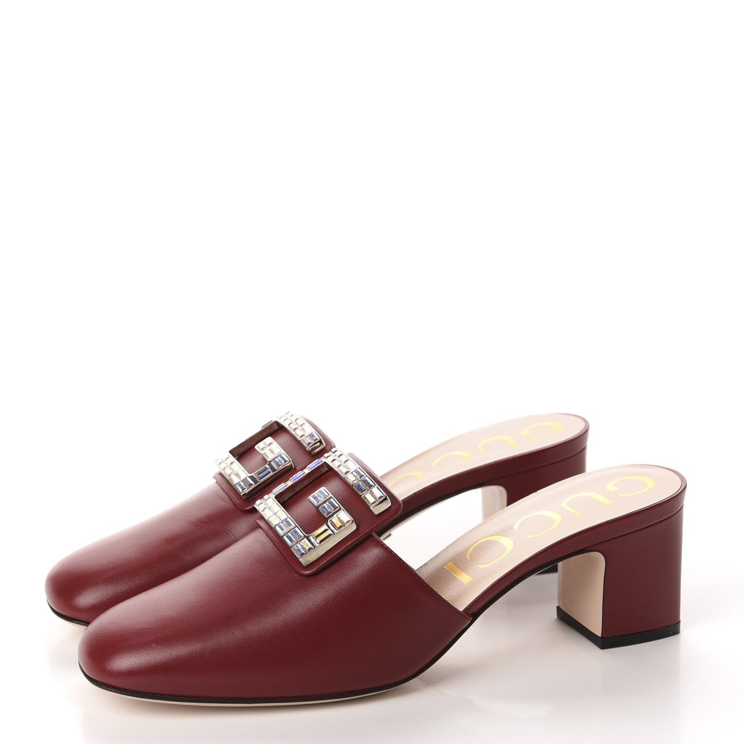 Malaga Kid Crystal Square G Madelyn Mules 40.5 Romantic Cerise